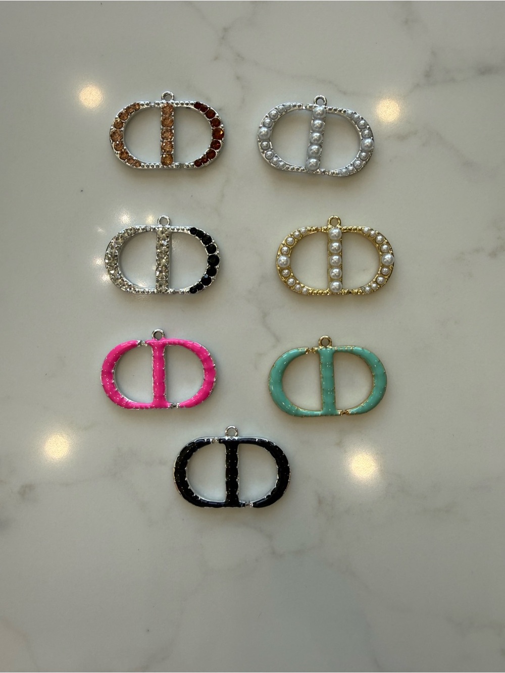 Hand Craft Beautiful Crystal and Enamel Charms - Pink, Black, Mint & Metallics
